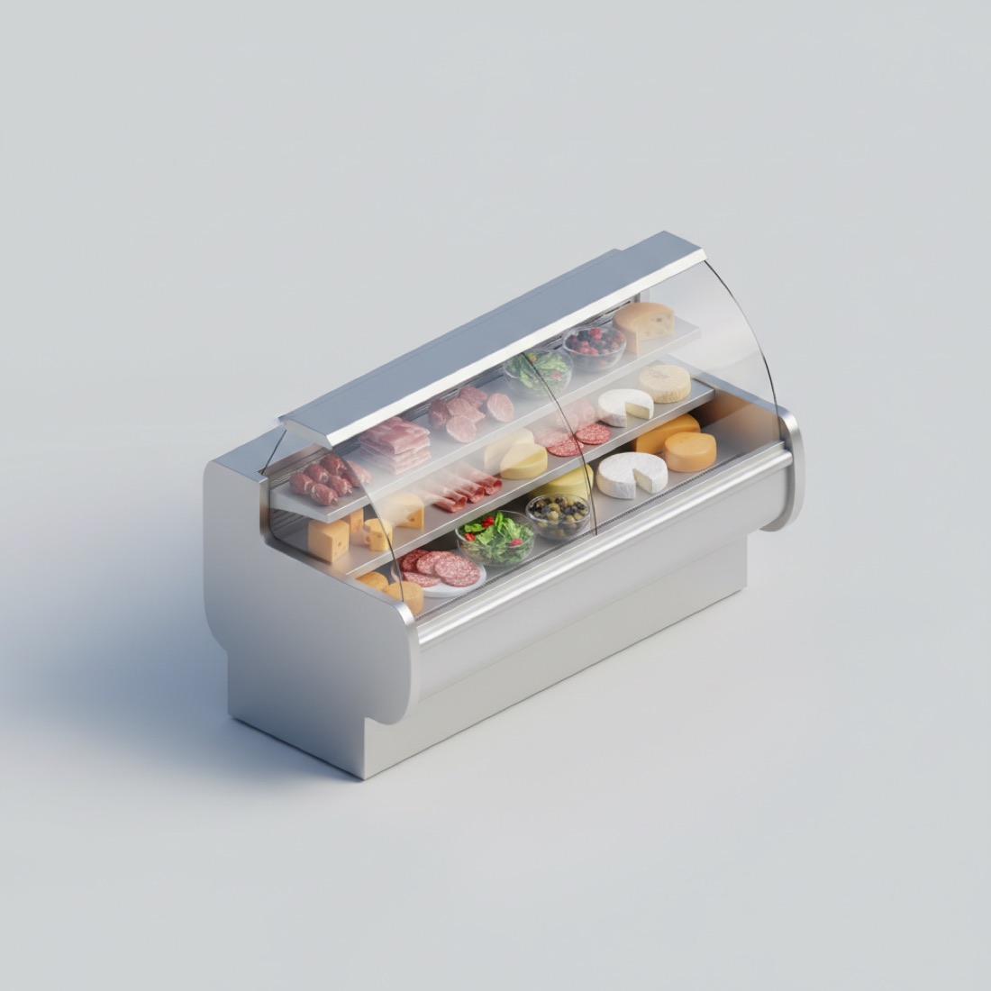 vitrine réfrigérée comptoir: mode de service pour service avant, service arrière ou libre-service