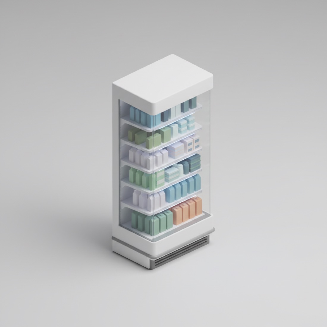 Vitrine murale positive libre-service (illustration)